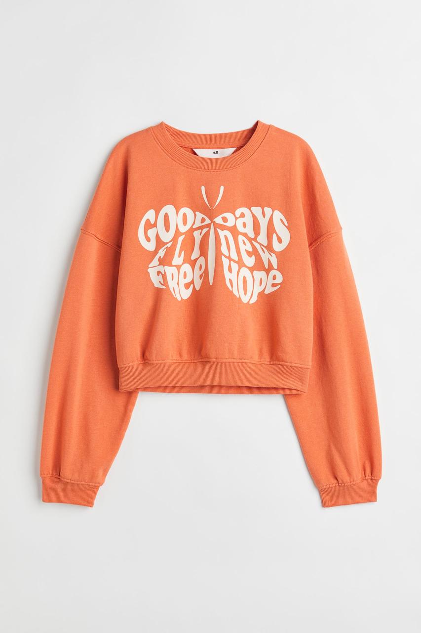 Світшот помаранчевий Butterfly H&M  158/164, 170см, фото 1