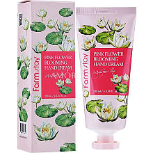 Крем для рук с экстрактом лилии FarmStay Pink Flower Blooming Hand Cream Water Lily 100мл