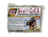 Ласощі для собак Ромбік з яловичиною та кроликом 12см TM LOVE DOG (ціна за 1 штуку), фото 2