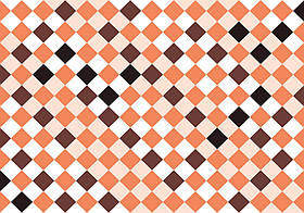 Фото шпалери ромби в інтер'єрі 254x184 см Мозаїка Помаранчева Плитка квадрати (10712P4)+клей