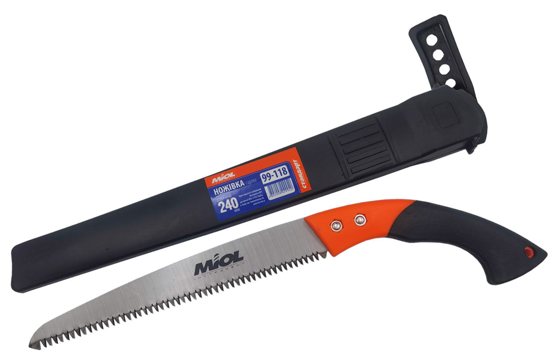 Ножівка садова 240мм (пласт. чохол) Miol 99-118