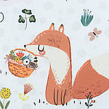 Бавовна для дитячої постільної білизни з малюнком Лісові звірята, фото 2