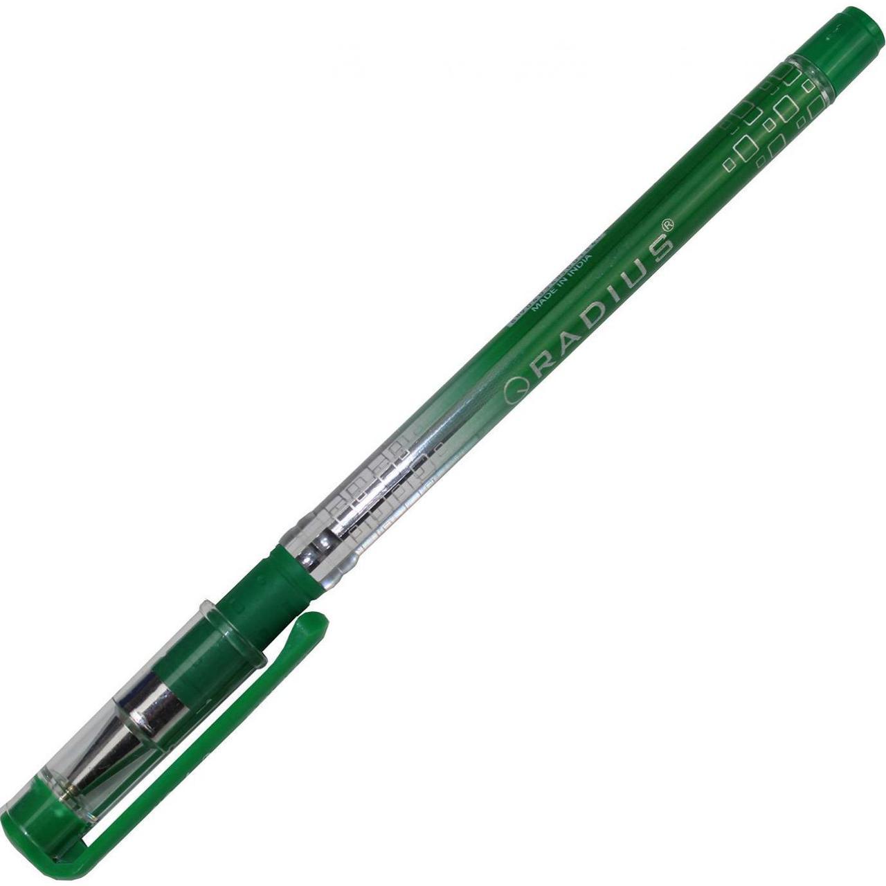 Ручка кулькова Radius I-pen напівпрозорий корпус зелена 0184 (12) (144) (1728), фото 1