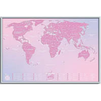 Плакат-скетч карта світу "Travel Map Love World"