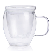 Чашка-заварник скло 300мл "Фінестра" зі скляним ситом 201-17/S&T