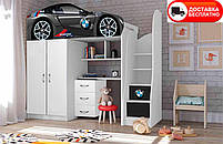 Дитяче ліжко-чердак Bed-Room No1 Lamborghini жовте, спальне місце 1700х800 мм, фото 3