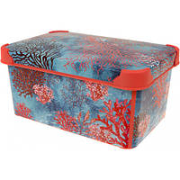Коробка-бокс "Qutu Style Box" Coral з кришкою 5л №08079