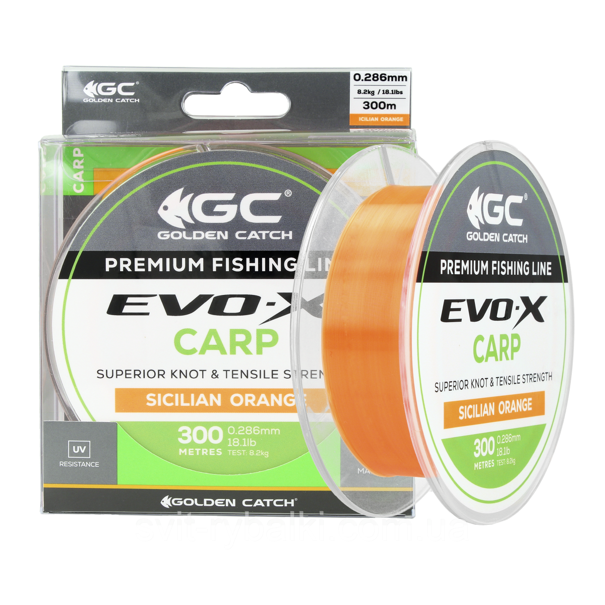 Волосінь GC Evo-X Carp 300м Sicilian Orange