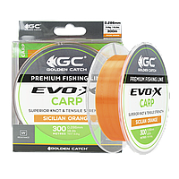 Волосінь GC Evo-X Carp 300м Sicilian Orange 0.309 мм (9.5 кг/ 20.9 lb)