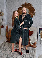 Велюрові халати він+вона в комплекті в асортименті