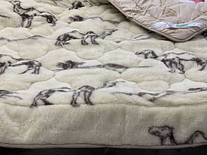 Зимова ковдра з верблюжої вовни хутряна відкрита Лері Макс полуторна 150*210 / Ковдра вовна верблюда
