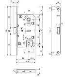 Замок для дверей урізний AGB MEDIANA EVOLUTION нікель блискучий, фото 2
