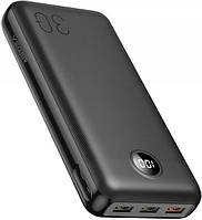 Powerbank Veger 30000 mAh 20W PD QC 3.0 Повербанк Veger VP3008PD 30000 mAh 20 W Black, фото 2