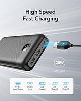 Powerbank Veger 30000 mAh 20W PD QC 3.0 Повербанк Veger VP3008PD 30000 mAh 20 W Black, фото 6