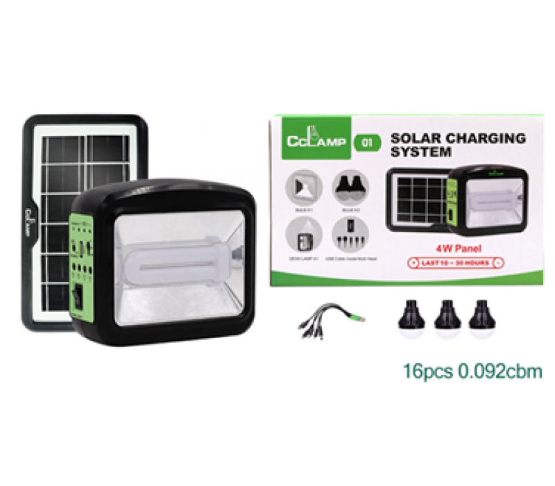 Ліхтар CL-01 Power Bank (6000mAh) З Сонячною Панеллю+Лампочки 3шт 6W 3.7V (16)