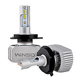 LED лампа Winso H4 6000K 5000LM 12/24V (2шт), фото 2