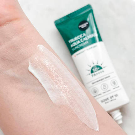 Заспокійливий сонцезахисний крем Some By Mi Truecica Aqua Calming Sun Cream SPF 50+ PA++, 50 мл, фото 3