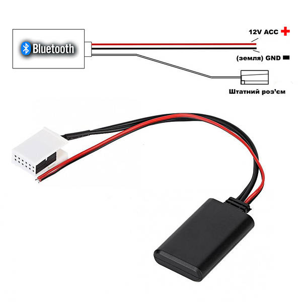 12V 12 Pin Bluetooth Adapter Aux Audio Cable Audio Cable Adapter Fit For  Mercedes Benz W169 W245 W203 W209 R230 W221 W251 W164 X164