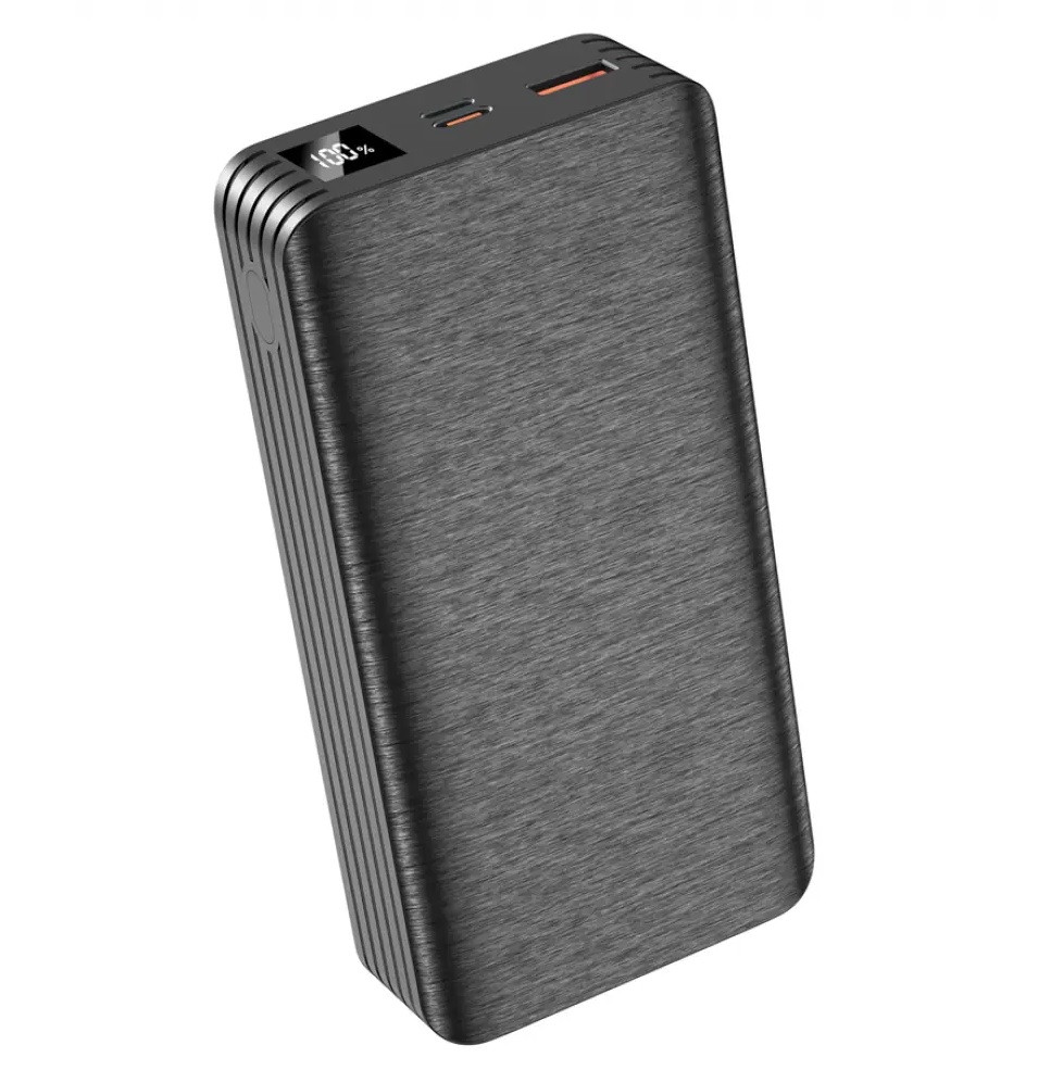 Портативний акумулятор Power Bank XO PR144 USB QC 22.5 W + USB Type-C PD 18W 20000mAh Чорний