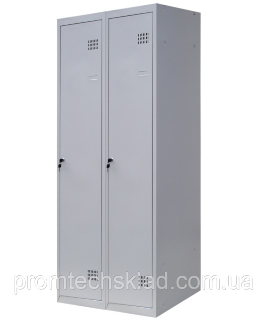 Шкаф для одежды металлический двухкамерный, одноуровневый - фото 2 - id-p494240639