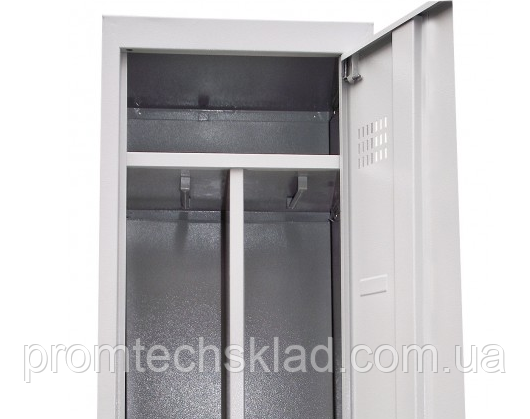 Шкаф для одежды металлический двухкамерный, одноуровневый - фото 4 - id-p494240639