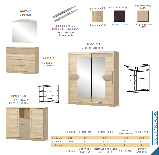 Набір для спальні Аляска (Мебель-Сервіс) венге темний, фото 8
