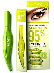 Підводка-фломастер для очей NYF Aloe Vera 95% чорна водостійка