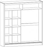 Шафа-купе 2Д Аляска (Мебель-Сервіс) 2000х606х2150мм, фото 10