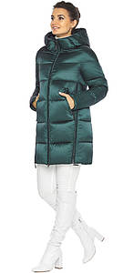 Малахітова жіноча куртка з невідстібним капюшоном модель 51120 48 (M)