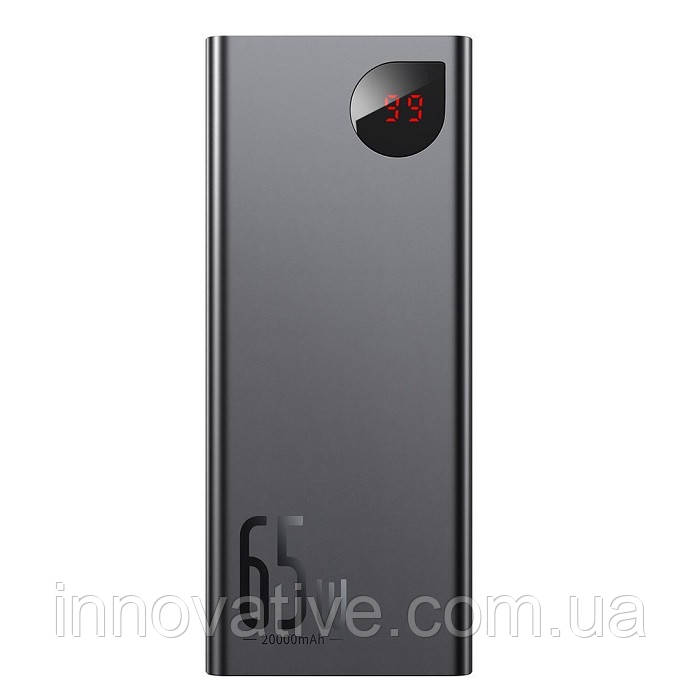 Зовнішній акумулятор 20000 mAh Baseus Adaman PPIMDA-D01 65 Вт 5 А (Чорний)