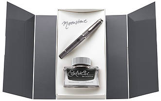 Набір ручка перова Pelikan Elegance Classic перо F + чорнило Moonstone, колір сірий, M205