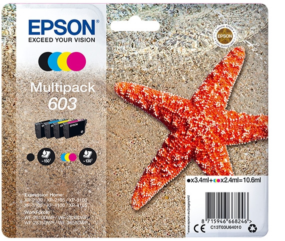 Оригінальні чорнильні картриджі Epson 603 CMYK (C13T03U64010)