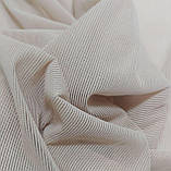 Тканина сітка стрейч щільна світло-бежева, фото 4