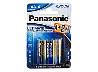Батарейки щелочные Panasonic Evolta Ultimate AA/LR6, 6 шт на блистере