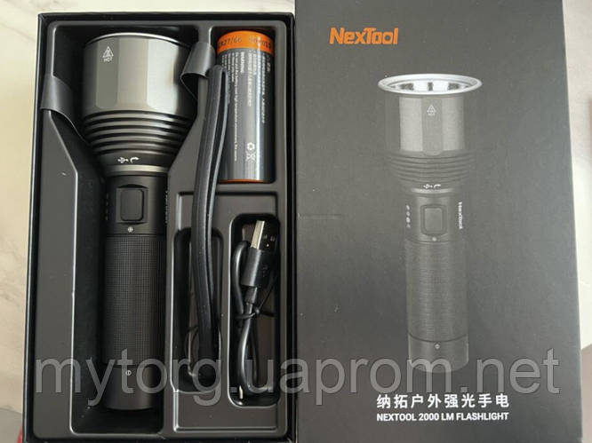 Купить Фонарик Nextool 5000 мАч IPX7 Type C Черный, цена 2057.25 грн ...