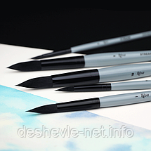 Синтетика кругла, STREAM 132, № 10, к.р. пензель ROSA для акварелі, фото 3