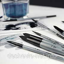 Синтетика кругла, STREAM 132, № 10, к.р. пензель ROSA для акварелі, фото 4