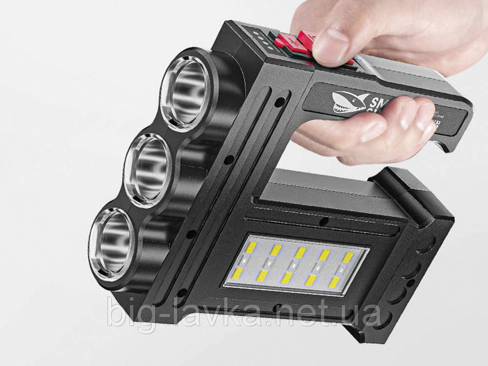Ліхтарик LED +COB Темно-сірий