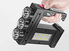 Ліхтарик LED +COB  Темно-сірий