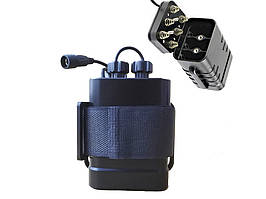 Блок для акумуляторів велосипедної фари 6х18650 12V водонепроникний  Черный Хіт продажу!