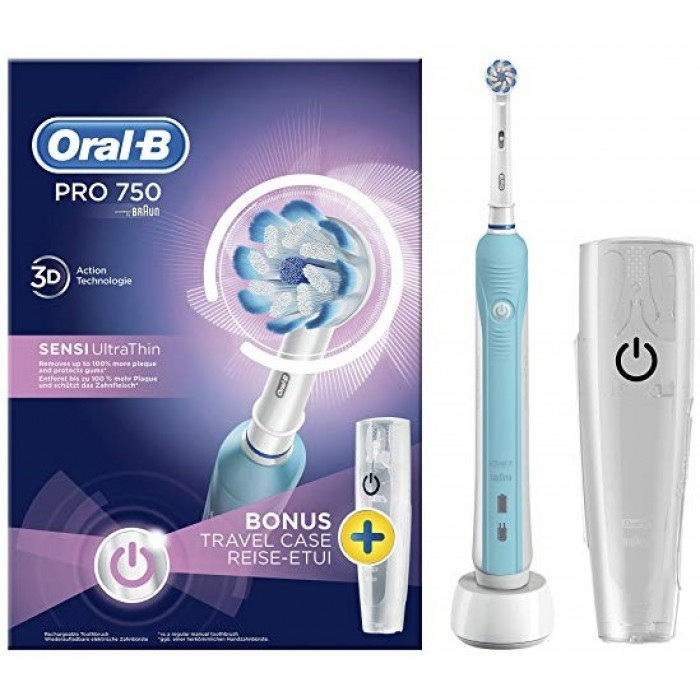 Зубна щітка Oral-B D16 Pro 750 Blue Sensi UltraThin, фото 1
