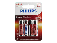 Батарейки щелочные PHILIPS Power Alkaline LR6/AA 1.5V, 4 шт на блистере