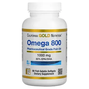 Жирні кислоти омега-3 California Gold Nutrition Omega 800 1000 мг 90 капс.