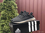 Жіночі кросівки Adidas Yeezy Boost сіточка літні повсякденні чорні, фото 3