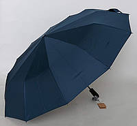 Мужской облегченный зонт «Parachase» антиветер на 12 спиц (автоматический) Темно-синий