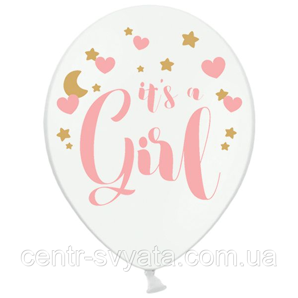 Латексна кулька Party Deco 12"(30 см) It's a Girl