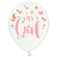 Латексна кулька PartyDeco 12"(30 см) "It's a Girl"