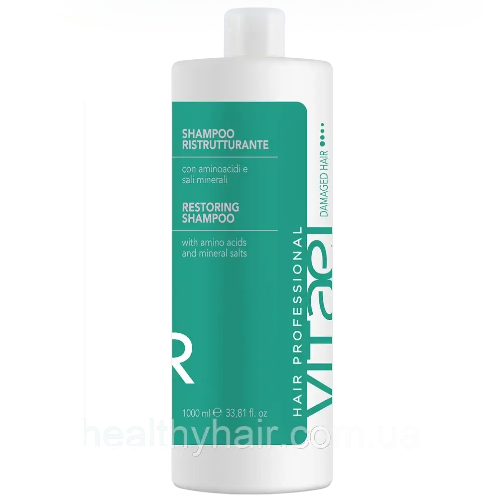 Vitael Damaged hair restoring shampoo Шампунь відновлюючий для пошкодженного волосся, 1000 мл