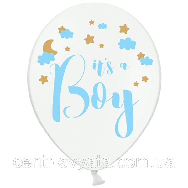 Латексна кулька Party Deco 12"(30 см) It's a Boy