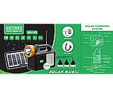 Ліхтар GD102 Power Bank-Блютуз-Радіо З Сонячнеллю + Лампочки 3шт (18), фото 2